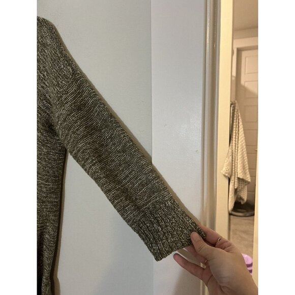 Anthropologie Sparrow Womens Cardigan Sweater Green Open Front Cozy Boho XS - Picture 5 of 13